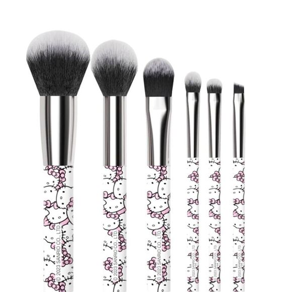 HELLO KITTY Complete Makeup Brush Set- Pink & White - Picture 2 of 8